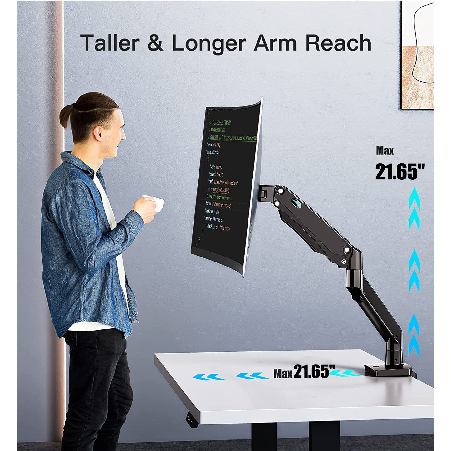 Single Monitor Mount For 22" To 35" Screens