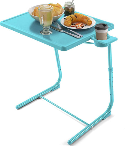 Adjustable TV Tray With 6 Heights & 3 Tilts (Azure)