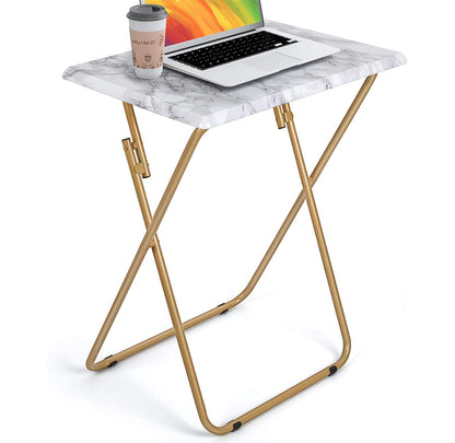 Foldable TV Tray With 26" Height (Marbling)