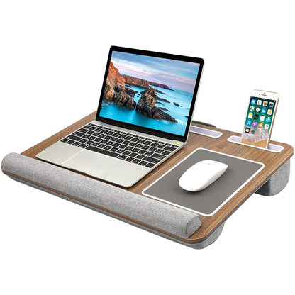 Lap Desk With Mouse Pad (Dark Wood Grain)