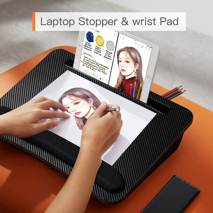 Lap Desk With Support Cushion  (Black)