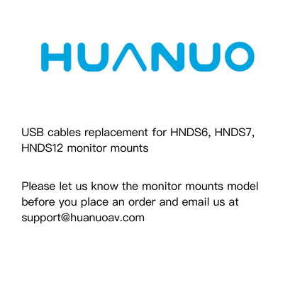Replacement USB cables for HNDS6, HNDS7, HNDS12 monitor mounts with HUANUO branding